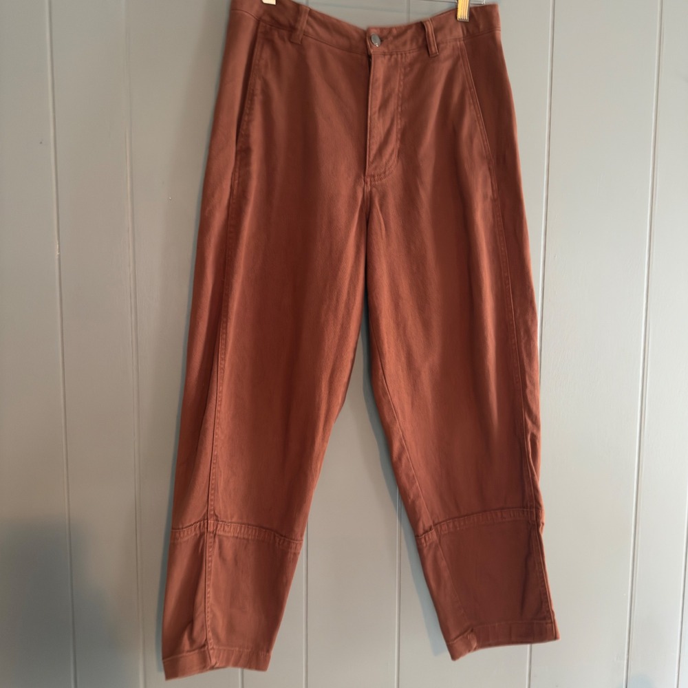 Quince Rust Cropped Ankle Pants